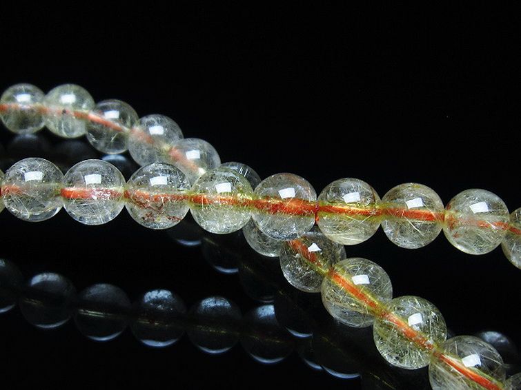 金針ルチル水晶 ブレスレット 6mm [t5-21841] 2枚目