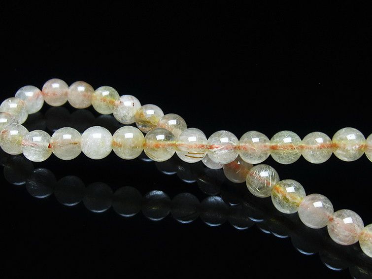 金針ルチル水晶 ブレスレット 5mm [t5-21845] 2枚目