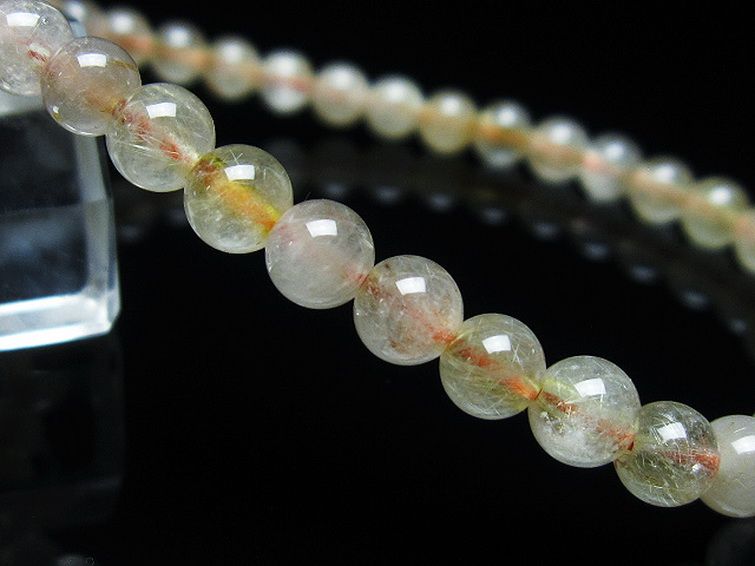 金針ルチル水晶 ブレスレット 5mm [t5-21845] 3枚目