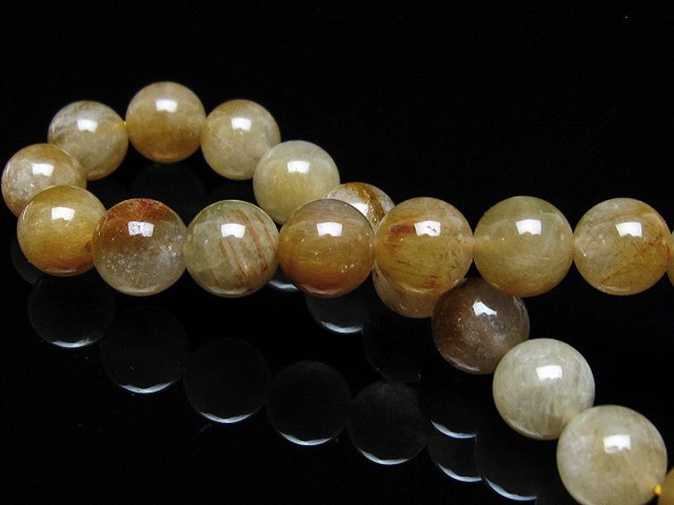 金針ルチル水晶 ブレスレット 8mm [t5-21898] 2枚目