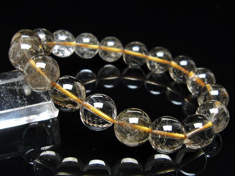 金針ルチル水晶 ブレスレット 12mm [t5-21911] 1枚目