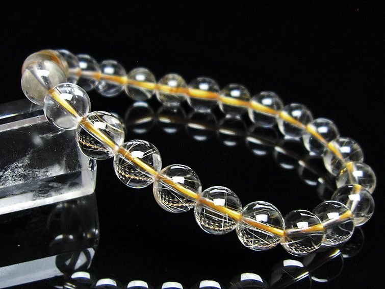 金針ルチル水晶 ブレスレット 8mm [t5-21933] 1枚目