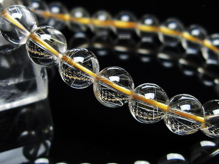 金針ルチル水晶 ブレスレット 8mm [t5-21933] 3枚目