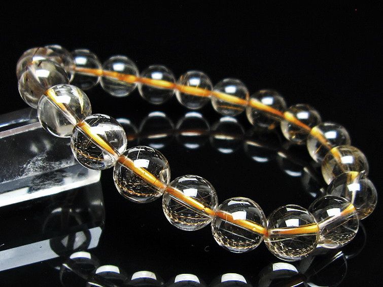 金針ルチル水晶 ブレスレット 10mm [t5-21944] 1枚目