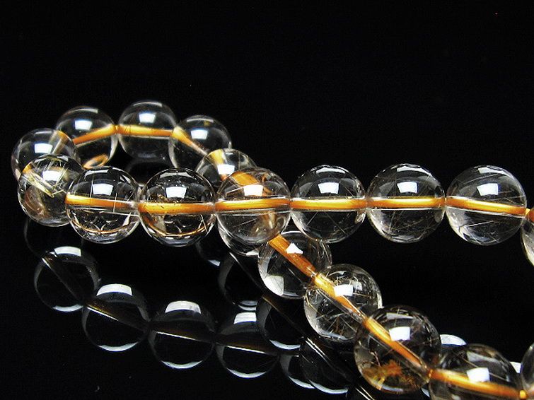 金針ルチル水晶 ブレスレット 10mm [t5-21944] 2枚目