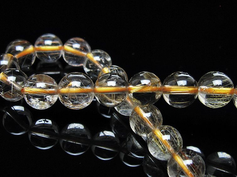 金針ルチル水晶 ブレスレット 8mm [t5-21950] 2枚目