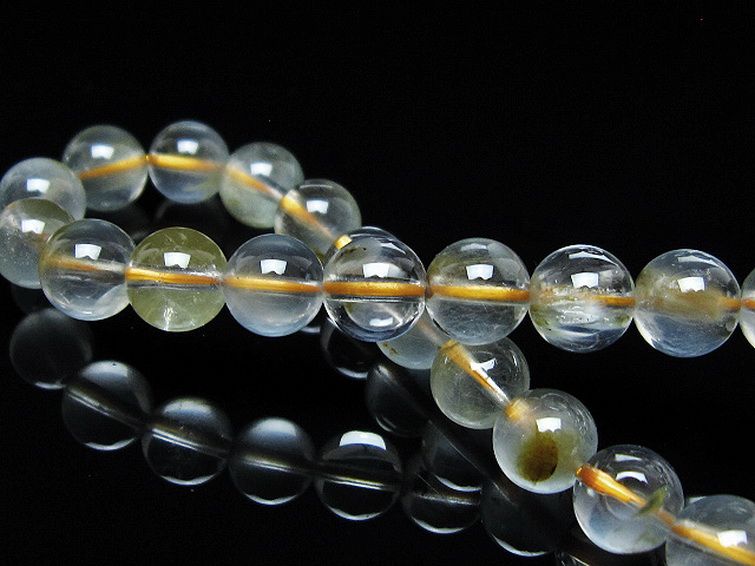 金針ルチル水晶 ブレスレット 8mm [t5-21962] 2枚目
