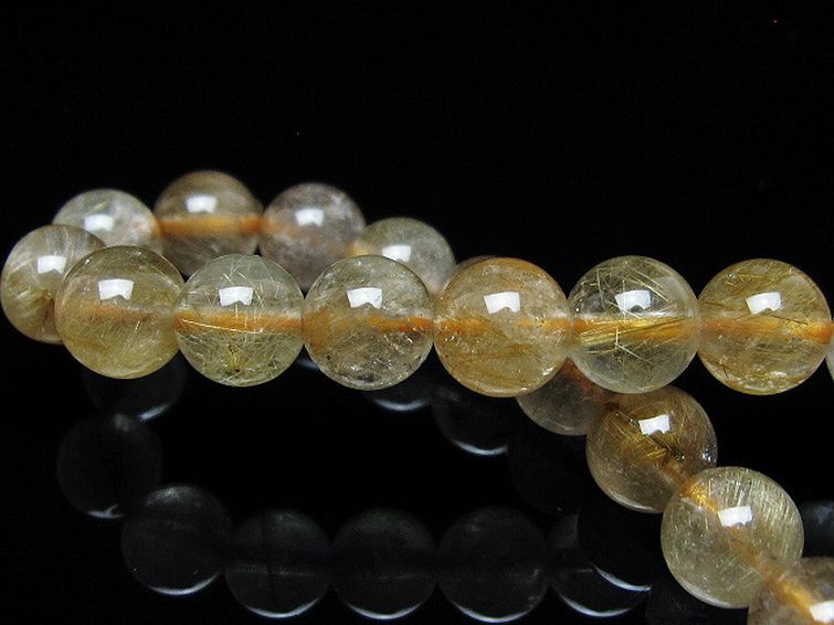 金針ルチル水晶 ブレスレット 8mm [t5-21967] 2枚目