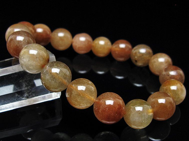 金針ルチル水晶 ブレスレット 12mm [t5-21991] 1枚目