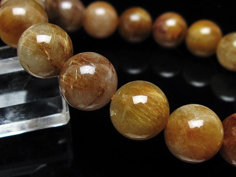 金針ルチル水晶 ブレスレット 12mm [t5-21993] 3枚目