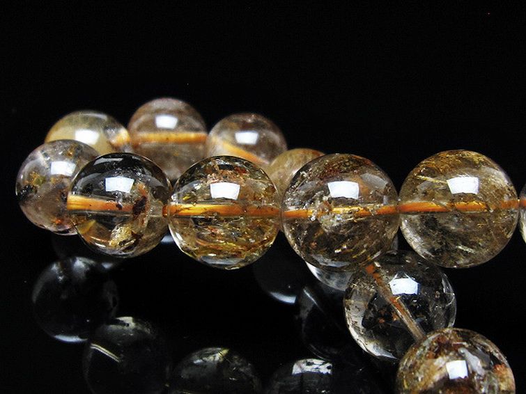金針ルチル水晶 ブレスレット 12mm [t5-22013] 2枚目
