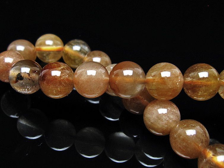 金針ルチル水晶 ブレスレット 8mm [t5-22017] 2枚目