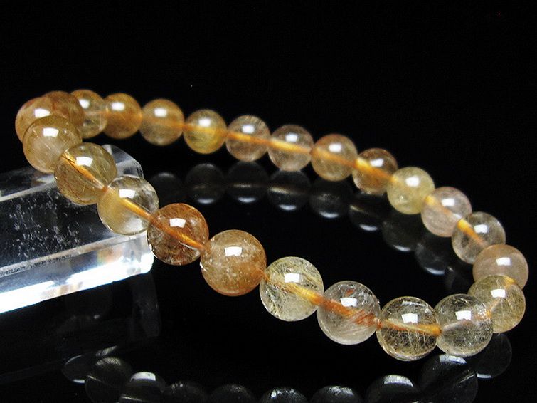 金針ルチル水晶 ブレスレット 8mm [t5-22040] 1枚目