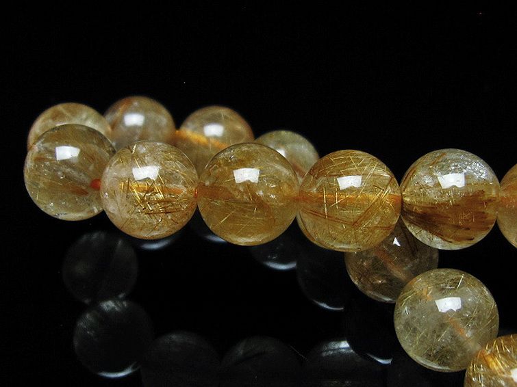 金針ルチル水晶 ブレスレット 11mm [t5-22043] 2枚目