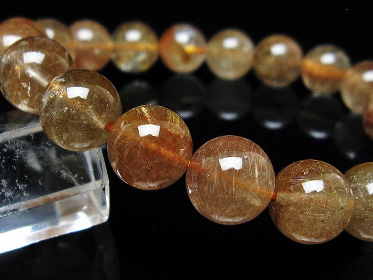 金針ルチル水晶 ブレスレット 11mm [t5-22046] 3枚目