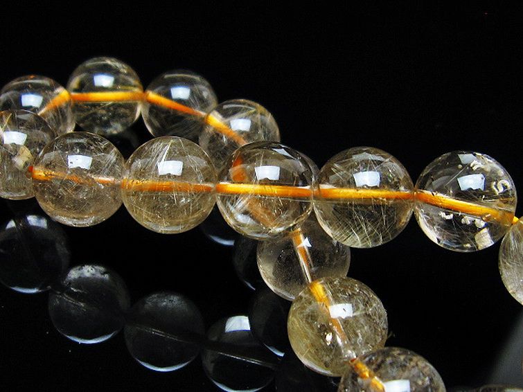 金針ルチル水晶 ブレスレット 12mm [t5-22069] 2枚目