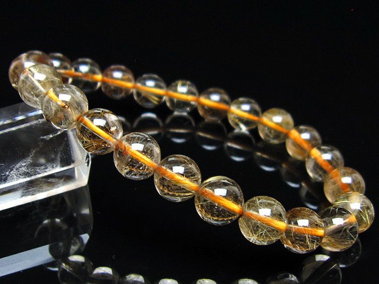 金針ルチル水晶 ブレスレット 8mm [t5-22071] 1枚目