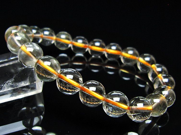 金針ルチル水晶 ブレスレット 9mm [t5-22083] 1枚目
