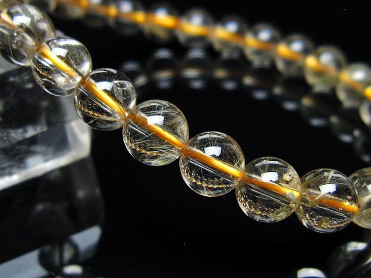 金針ルチル水晶 ブレスレット 7mm [t5-22088] 3枚目
