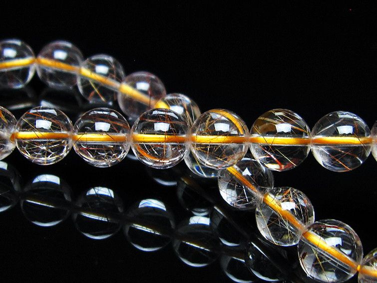 金針ルチル水晶 ブレスレット 8mm [t5-22089] 2枚目
