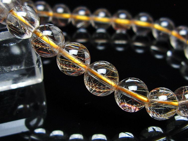 金針ルチル水晶 ブレスレット 8mm [t5-22089] 3枚目