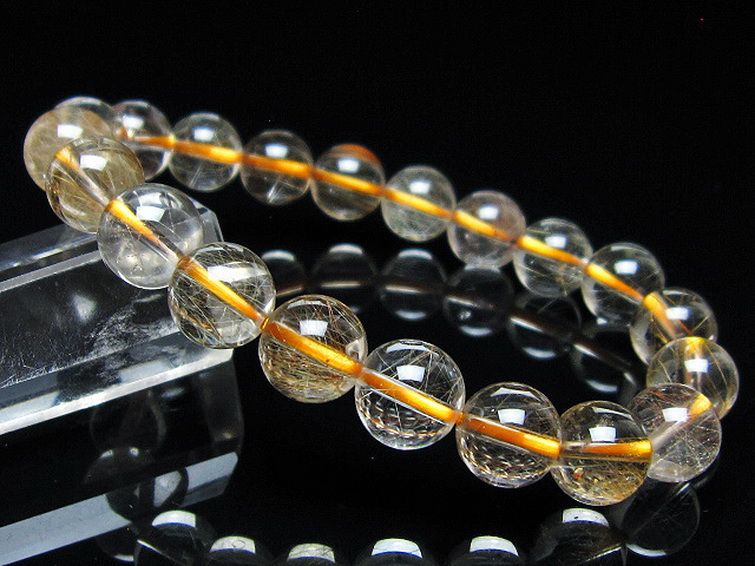 金針ルチル水晶 ブレスレット 10mm [t5-22092] 1枚目