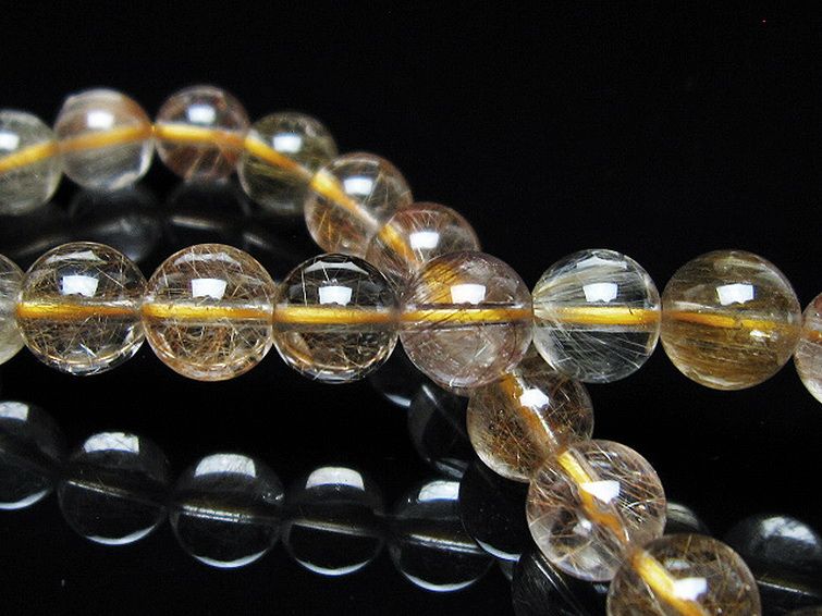 金針ルチル水晶 ブレスレット 8mm [t5-22093] 2枚目