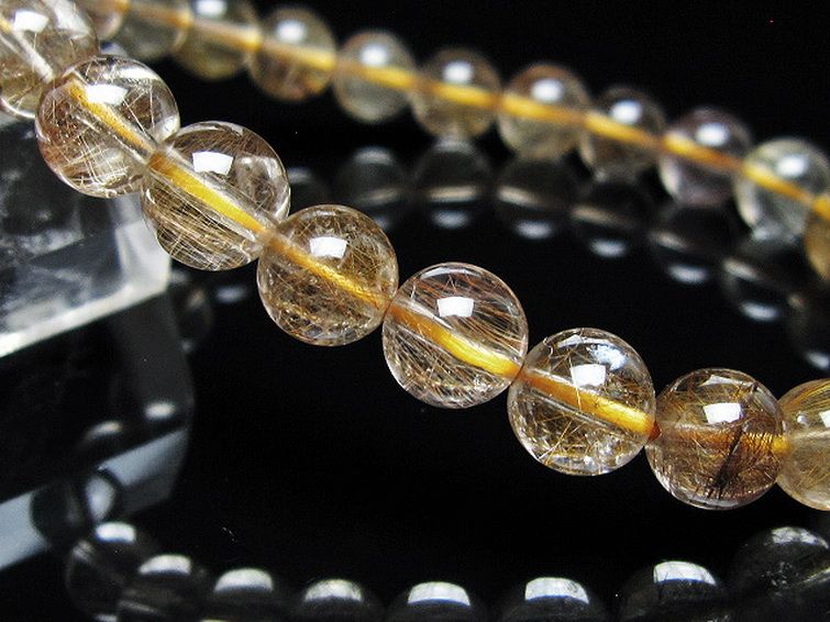 金針ルチル水晶 ブレスレット 8mm [t5-22093] 3枚目