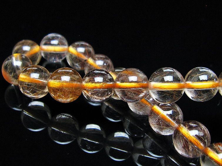 金針ルチル水晶 ブレスレット 8mm [t5-22096] 2枚目