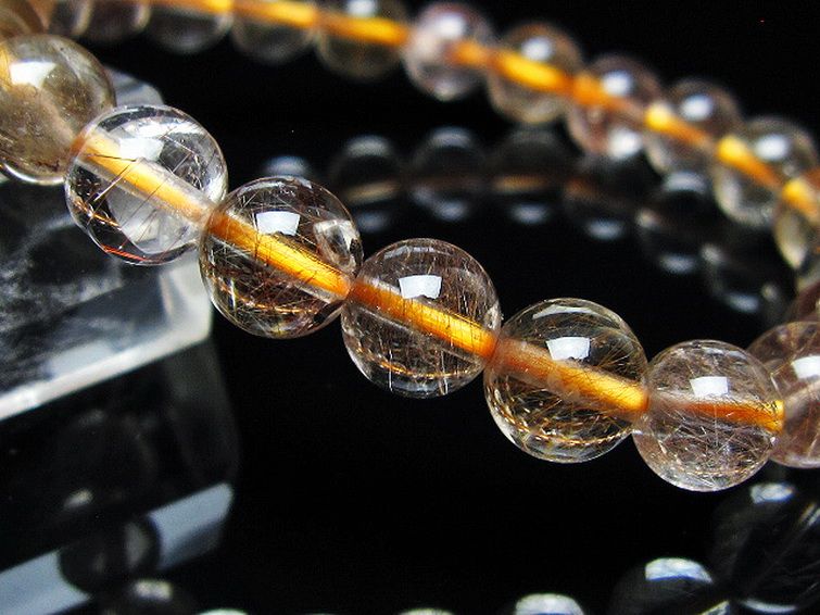 金針ルチル水晶 ブレスレット 8mm [t5-22096] 3枚目