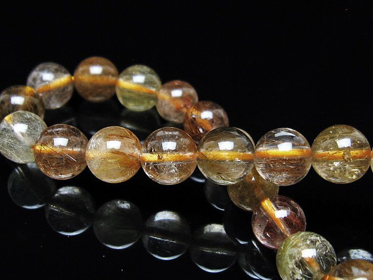 金針ルチル水晶 ブレスレット 8mm [t5-22111] 2枚目