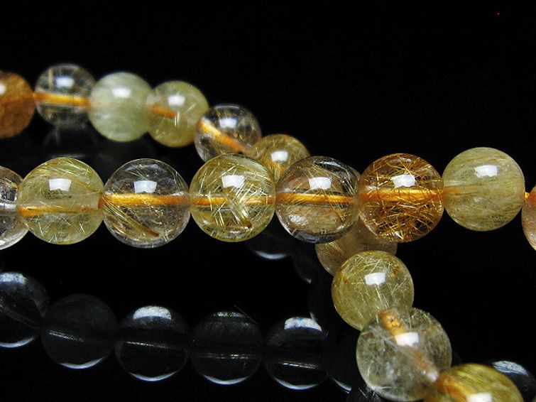 金針ルチル水晶 ブレスレット 8mm [t5-22113] 2枚目