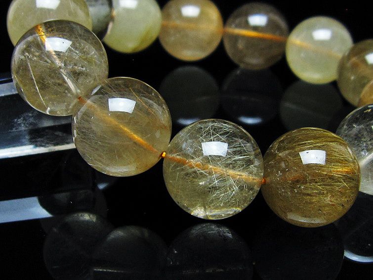 金針ルチル水晶 ブレスレット 18mm [t5-22118] 3枚目