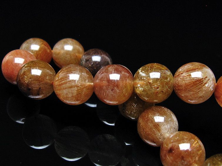 金針ルチル水晶 ブレスレット 12mm [t5-22123] 2枚目