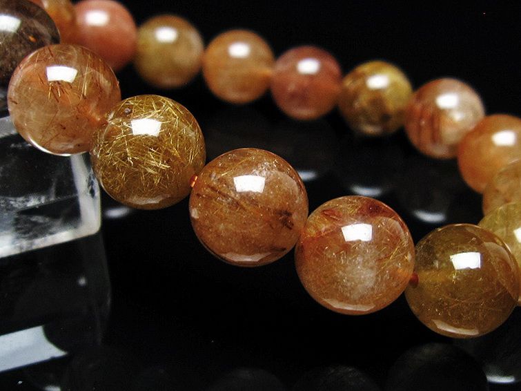 金針ルチル水晶 ブレスレット 12mm [t5-22123] 3枚目
