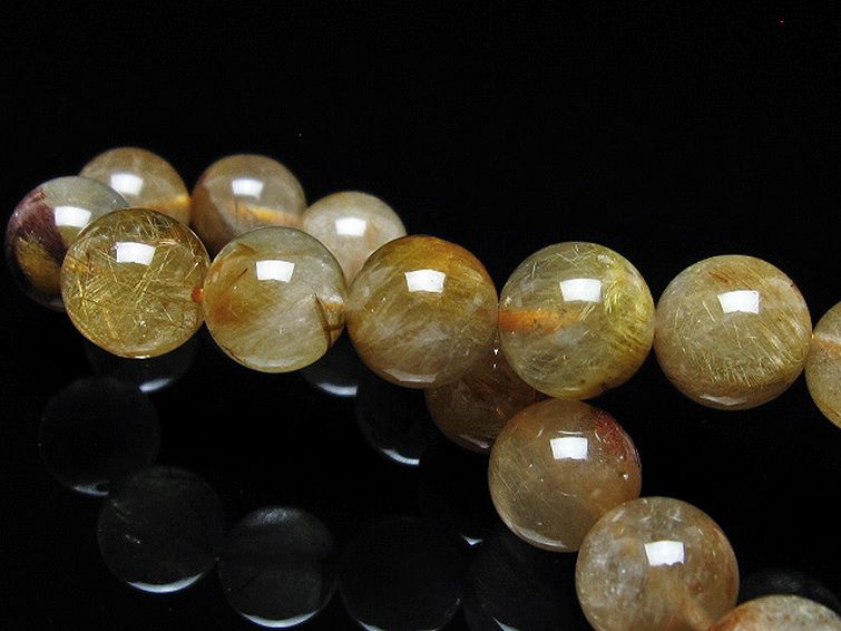 金針ルチル水晶 ブレスレット 11mm [t5-22134] 2枚目