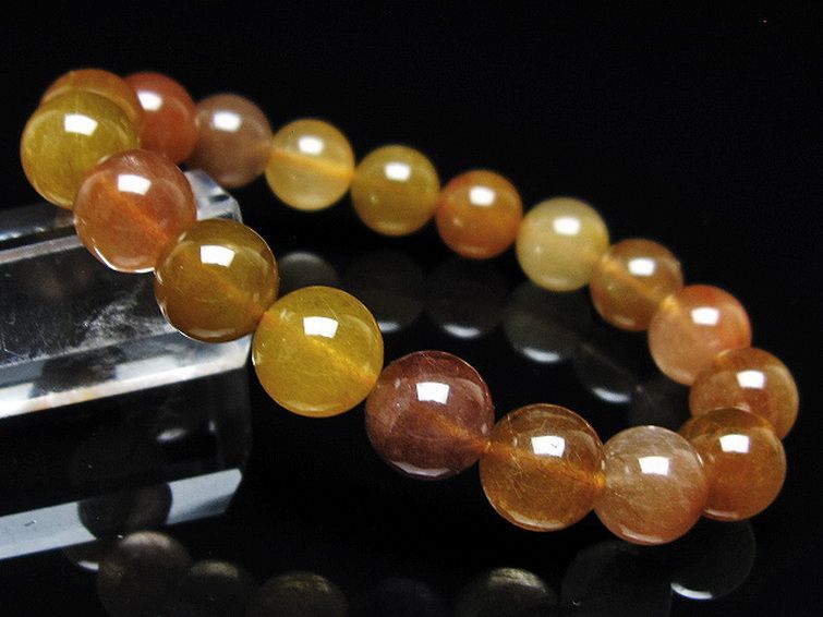 金針ルチル水晶 ブレスレット 10mm [t5-22136] 1枚目