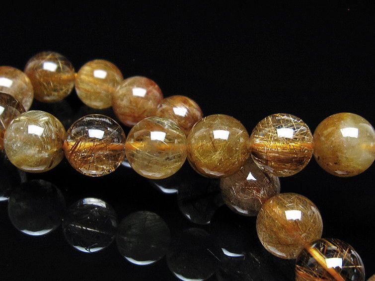 金針ルチル水晶 ブレスレット 10mm [t5-22146] 2枚目