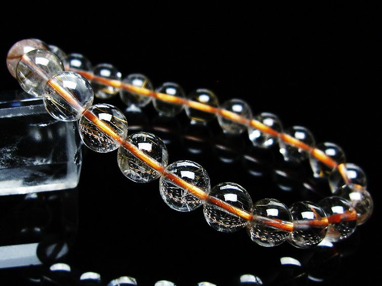 金針ルチル水晶 ブレスレット 8mm [t50-10135] 1枚目