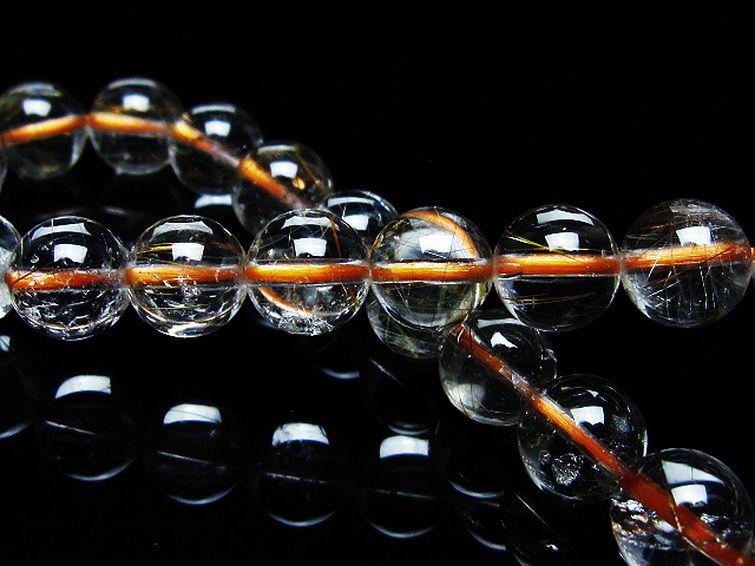 金針ルチル水晶 ブレスレット 8mm [t50-10135] 2枚目