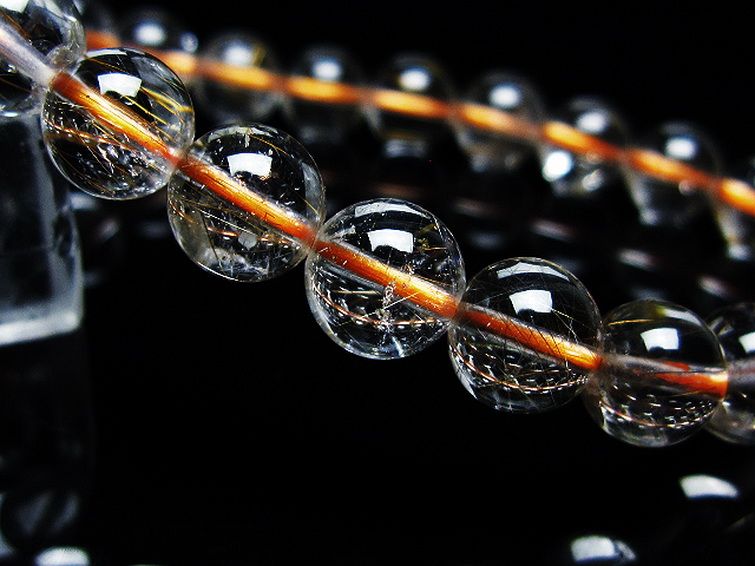 金針ルチル水晶 ブレスレット 8mm [t50-10135] 3枚目