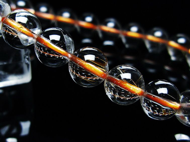 金針ルチル水晶 ブレスレット 8mm [T50-10136] 3枚目