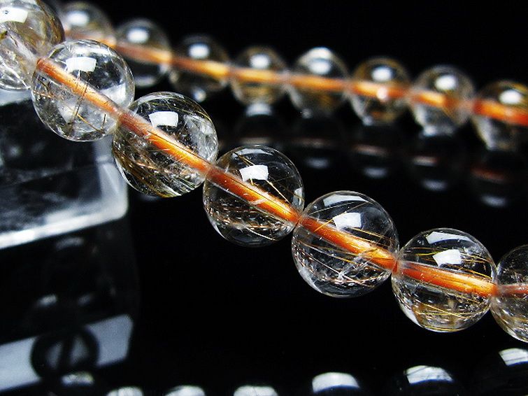 金針ルチル水晶 ブレスレット 8mm [T50-10148] 3枚目