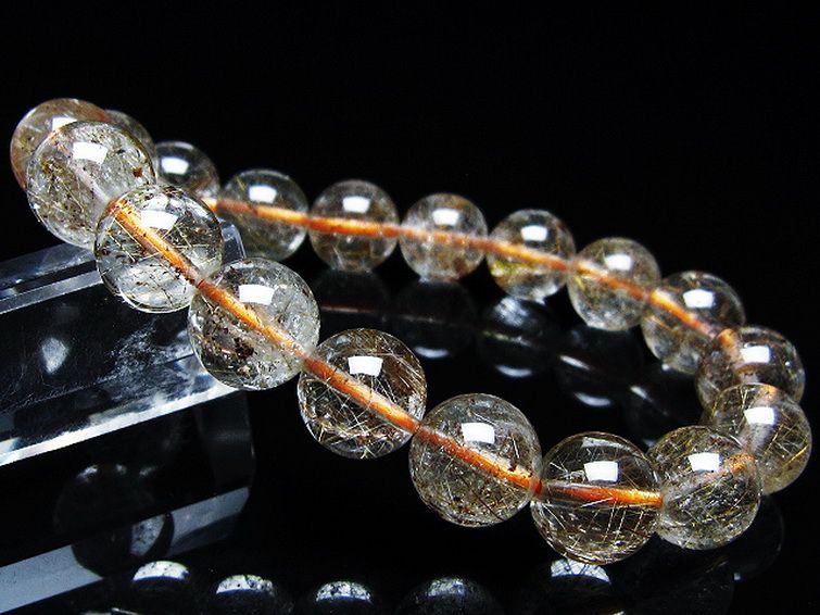 金針ルチル水晶 ブレスレット 11mm [T50-10172] 1枚目