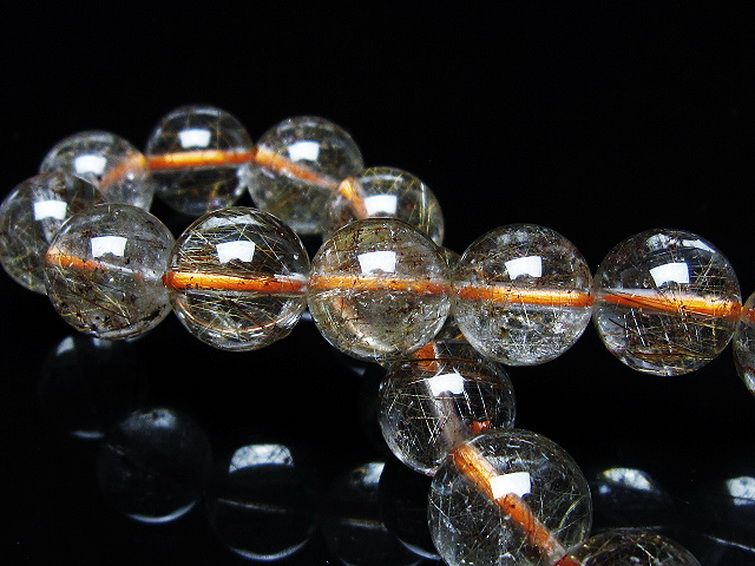 金針ルチル水晶 ブレスレット 11mm [T50-10172] 2枚目