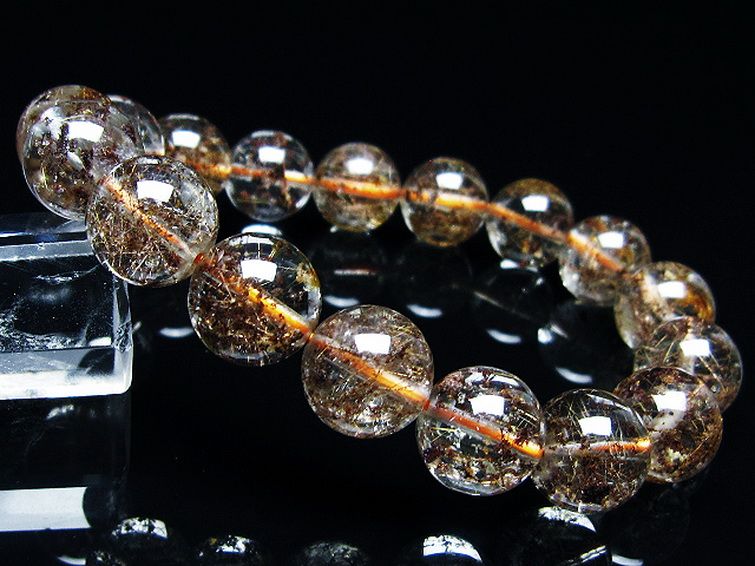 金針ルチル水晶 ブレスレット 12mm [t50-10200] 1枚目