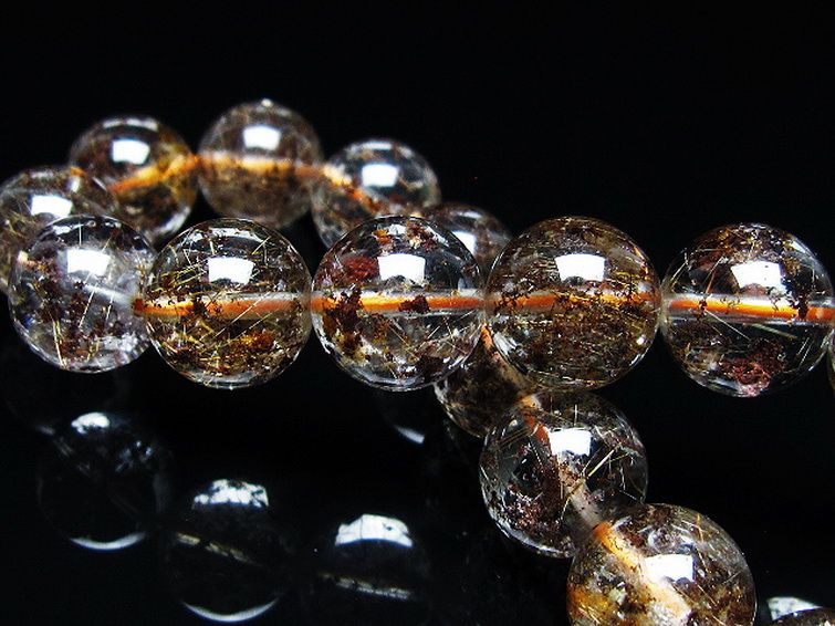 金針ルチル水晶 ブレスレット 12mm [t50-10200] 2枚目