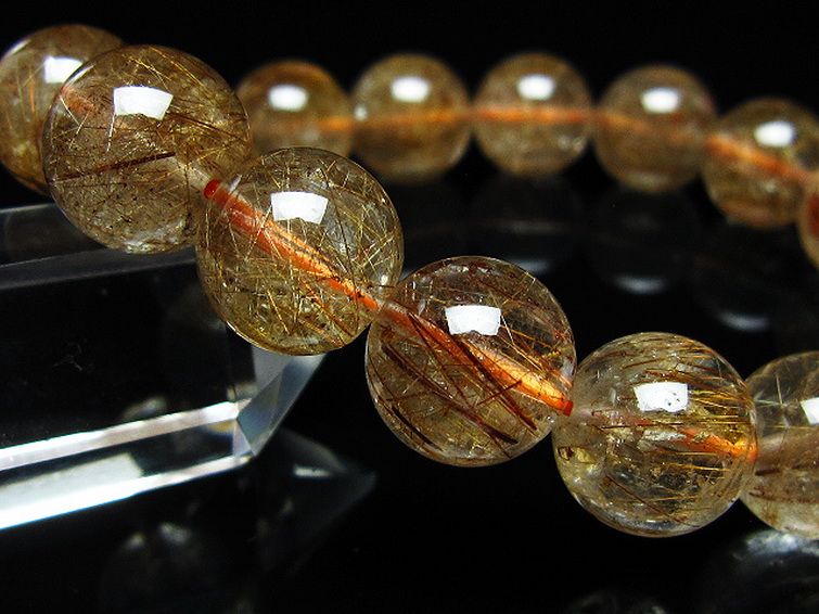 ガーデン水晶 ルチル入り ブレスレット 13mm [t50-10328] 3枚目