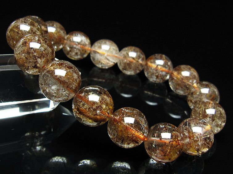 ガーデン水晶 ルチル入り ブレスレット 13mm [t50-10329] 1枚目