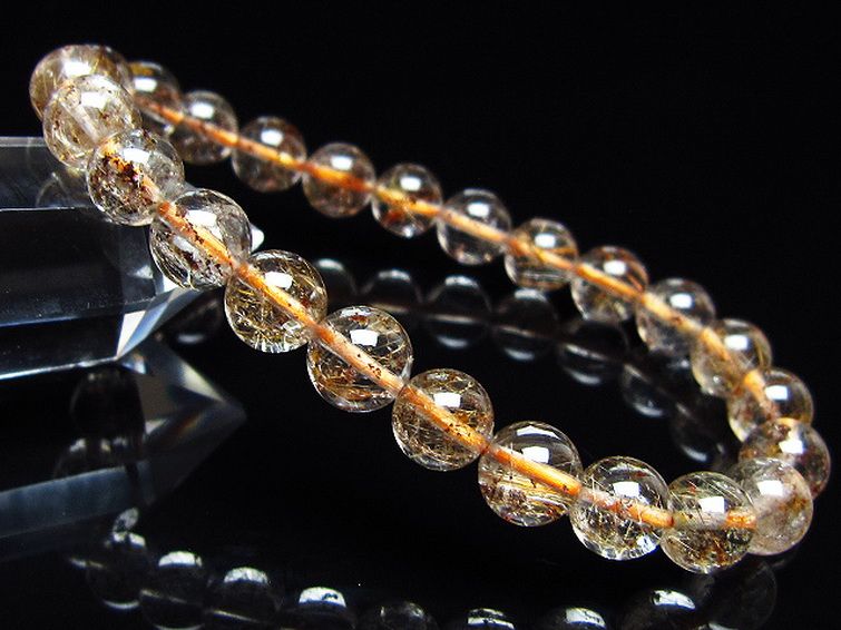 ガーデン水晶 ルチル入り ブレスレット 8mm [t50-10362] 1枚目